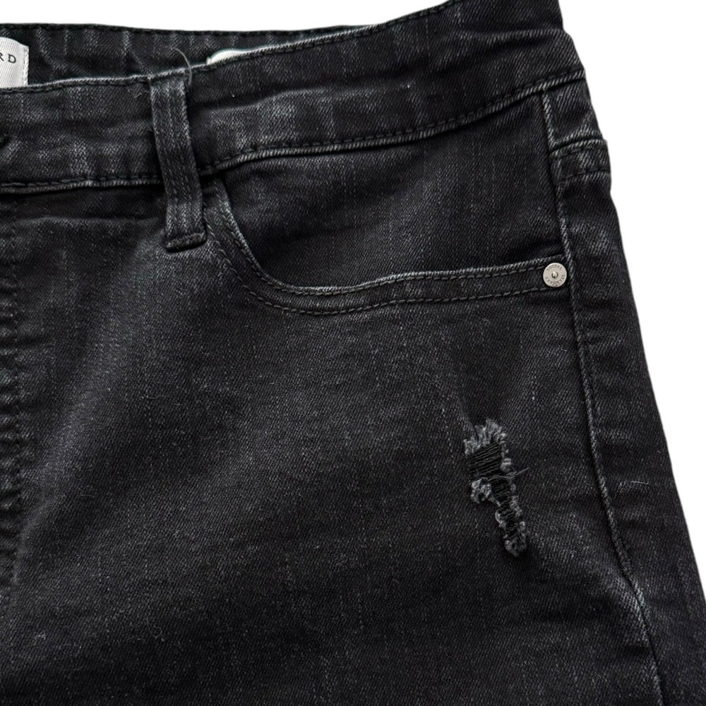 New Social Standard by Sanctuary Size 12 High Rise Crop Stretch Black Denim Jean - Picture 3 of 8